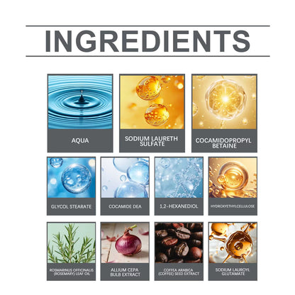 Rosemary Shampoo - Refreshing & Gentle Cleansing, Softens Hair, Enhances Shine, Rich Lather, Ideal for Daily Hair Care